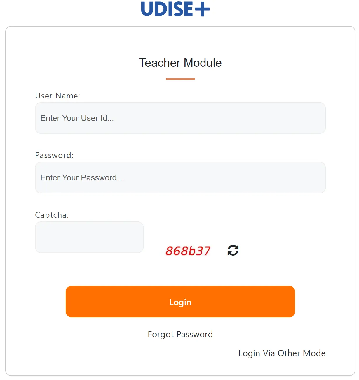 UDISE Plus Login for Teachers