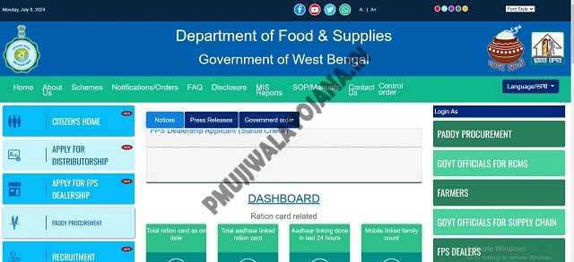 West Bengal Ration Card Portal