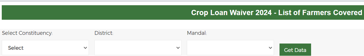 TS Crop Loan Waiver Portal