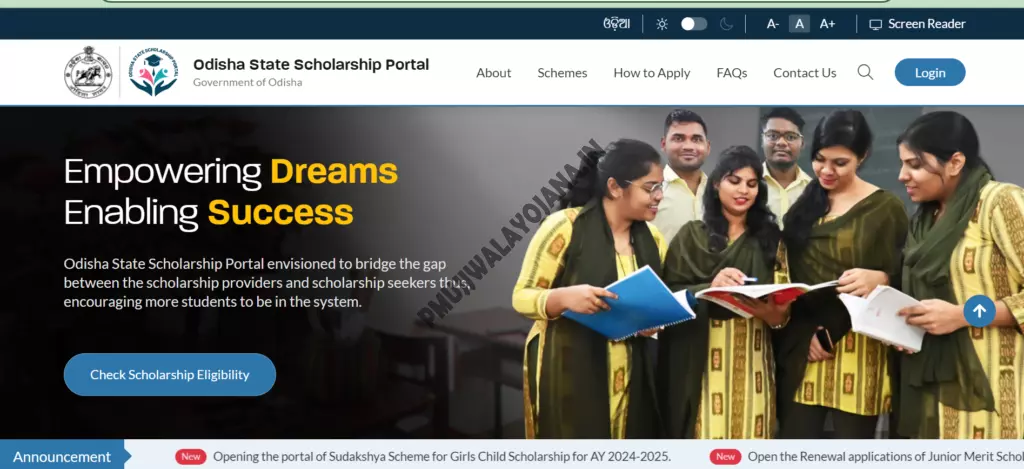 Odisha State Scholarship Portal