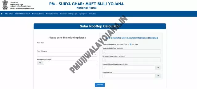 Solar Rooftop Calculator