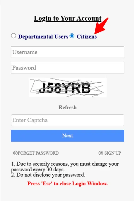Login to your Account