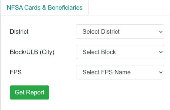 NEFA Card & Beneficiary Report