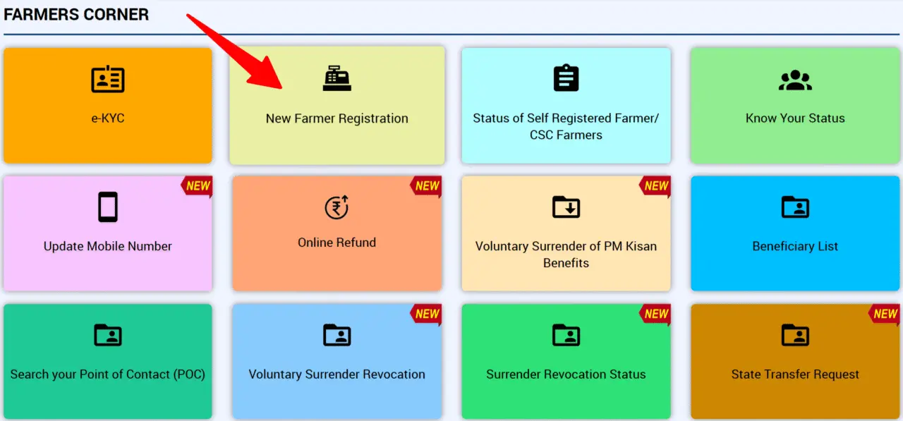 New Farmer Registration Link