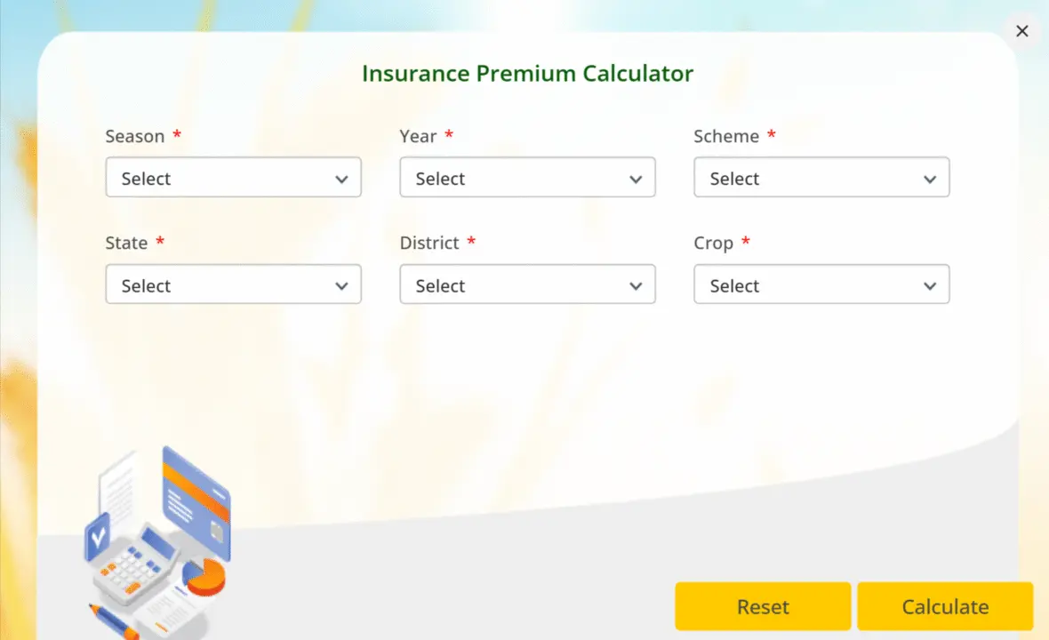 PMFBY Insurance Premium Calculator