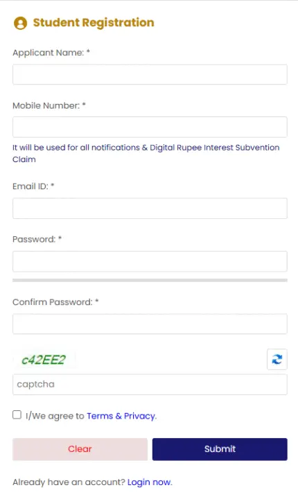Student Registration Form