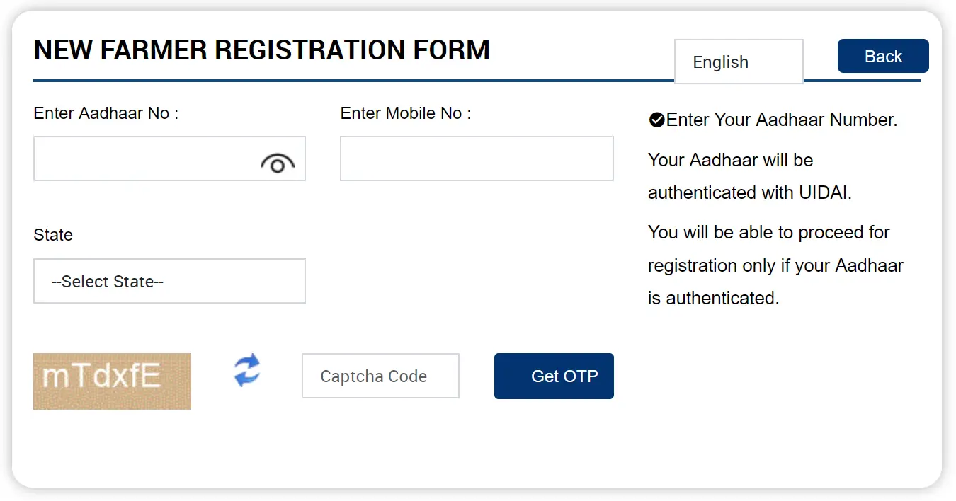 New Farmer Registration Form