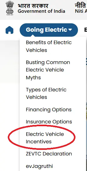 Electric Veichle Incentive