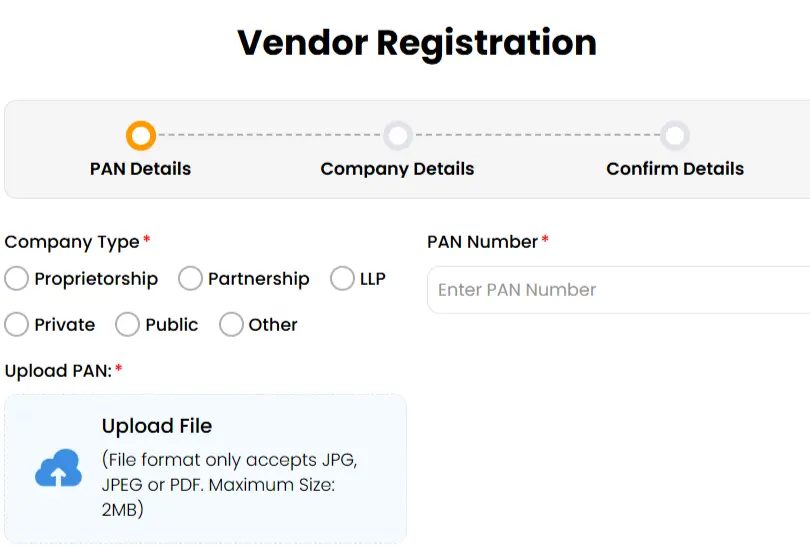 PM Surya Ghar Yojana Vender Registration Form